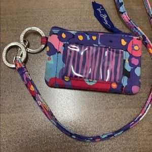 Vera Bradley ID case and lanyard